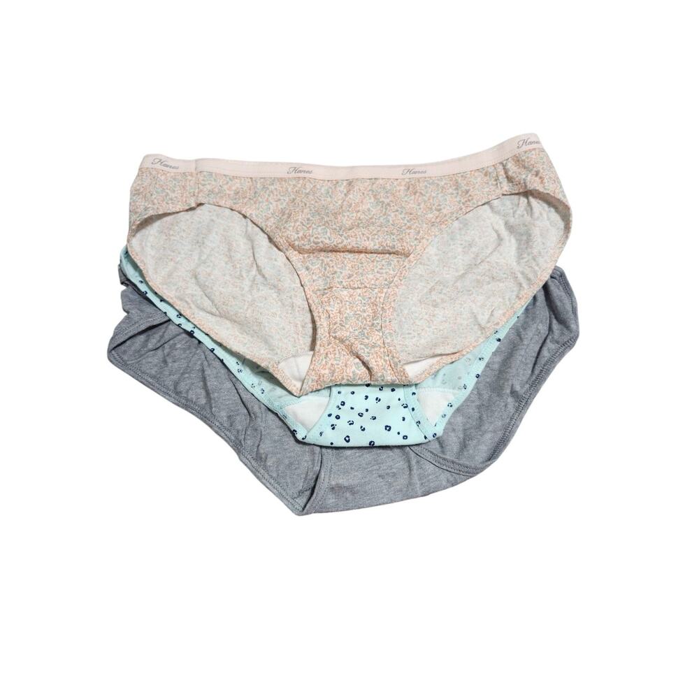 Hanes 3-Pack Breathable Cotton Tagless Bikini Panties M/6 Cotton‎ No Ride Up